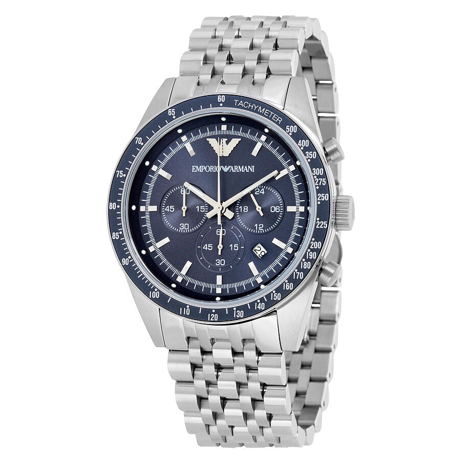 Emporio Armani Sportivo Chronograaf Herenhorloge met Blauwe Wijzerplaat AR6072 Hoofdafbeelding