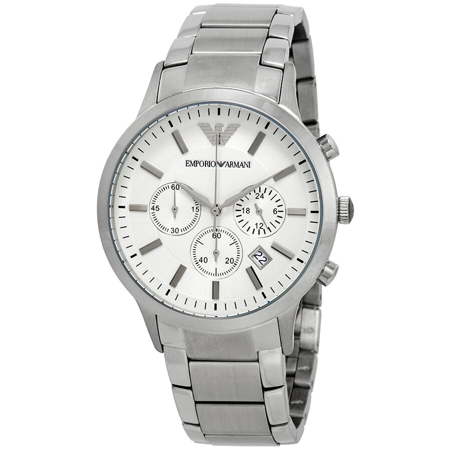 Emporio Armani Sportivo Chronograph Herenhorloge met Crème Wijzerplaat AR2458 Hoofdafbeelding