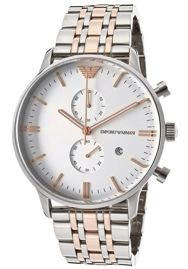 Emporio Armani Gianni XLarge Two-Tone Herenhorloge - AR0399 Secundaire afbeelding