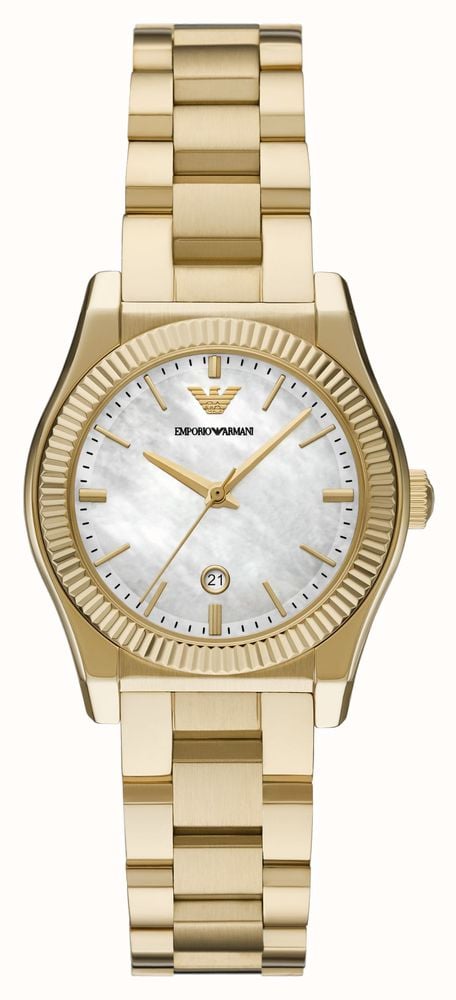 Emporio Armani Three-Hand Date Gold-Tone Stainless Steel Watch AR11657 Hoofdafbeelding