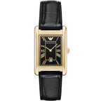 Emporio Armani Two-Hand Date Black Leather Gino Watch AR11666