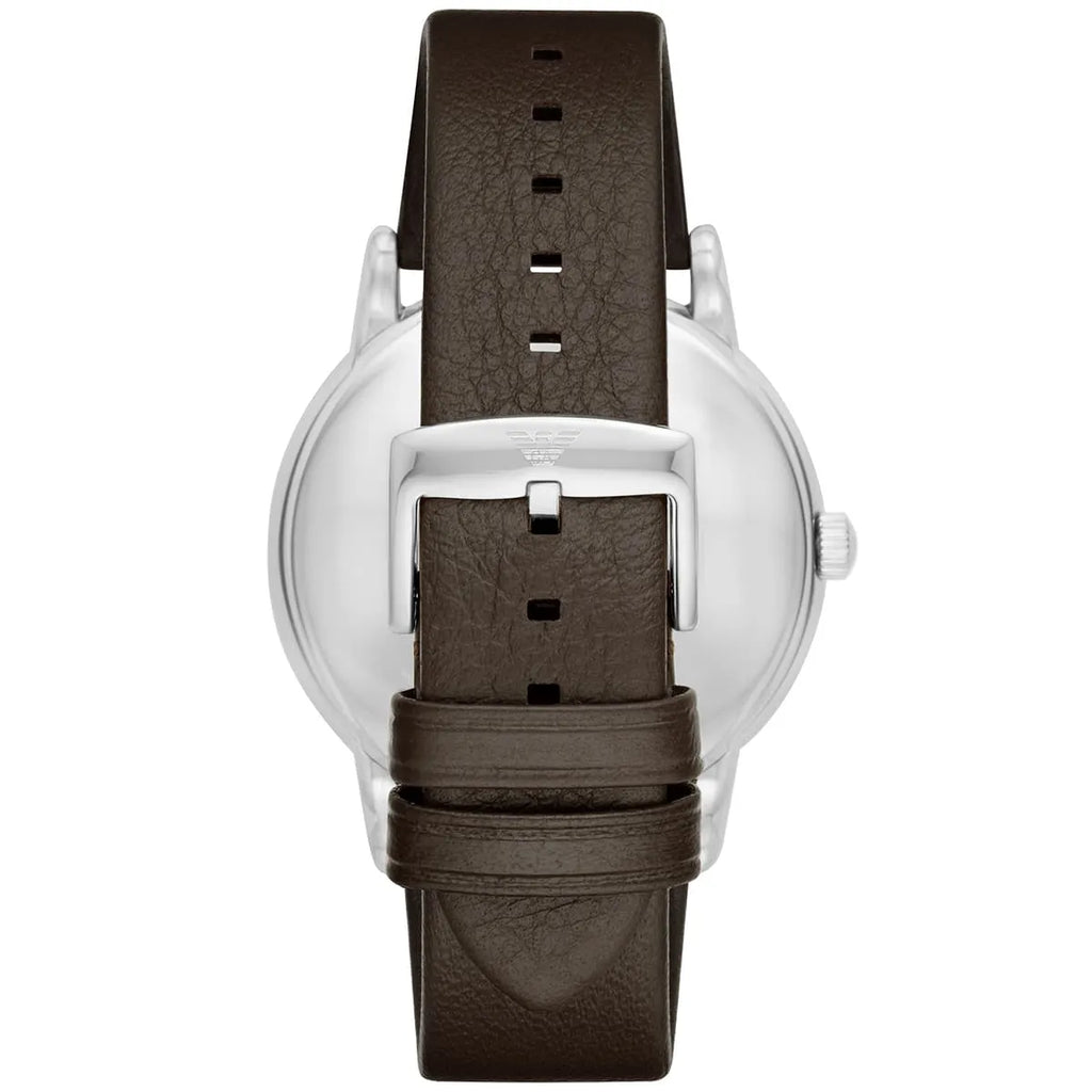 Emporio Armani Kappa Brown Genuine Leather Men's Watch - AR80006