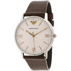 Emporio Armani Kappa Brown Genuine Leather Men's Watch - AR80006