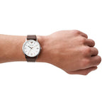 Emporio Armani Kappa Brown Genuine Leather Men's Watch - AR80006