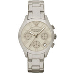 Emporio Armani Valente White Ceramica Chronograph Men's Watch - AR1460