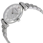 Emporio Armani White Crystal Pave Dial Stainless Steel Women's Watch - AR1925