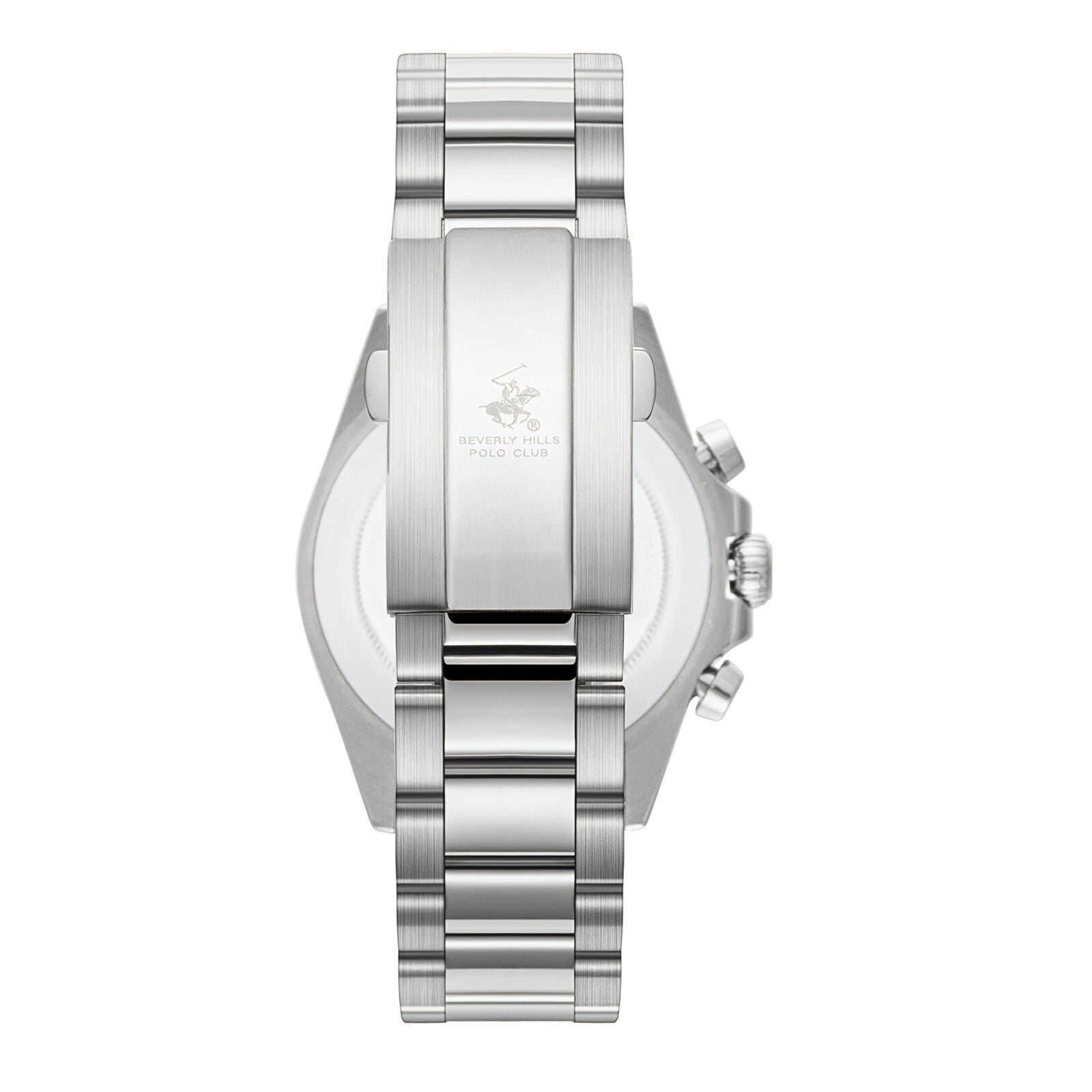 Beverly Hills Polo Club Dual Time Blue Dial Multifunction Silver Watch BP3874X.390