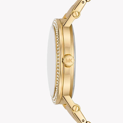 Michael Kors Slim Runway 36mm Blue Dial Gold-Tone Women's Watch MKO1048