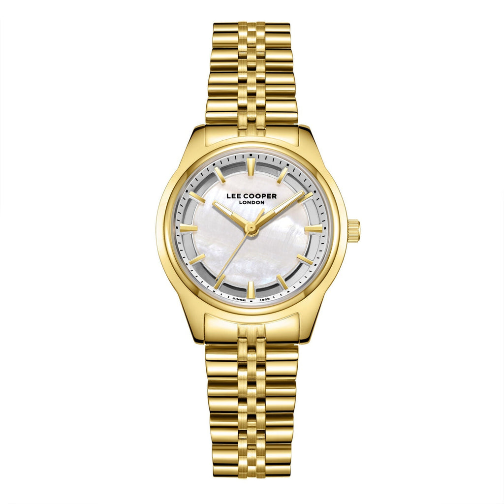 Lee Cooper Classic White MOP Dial Gold Watch - LC08285.120