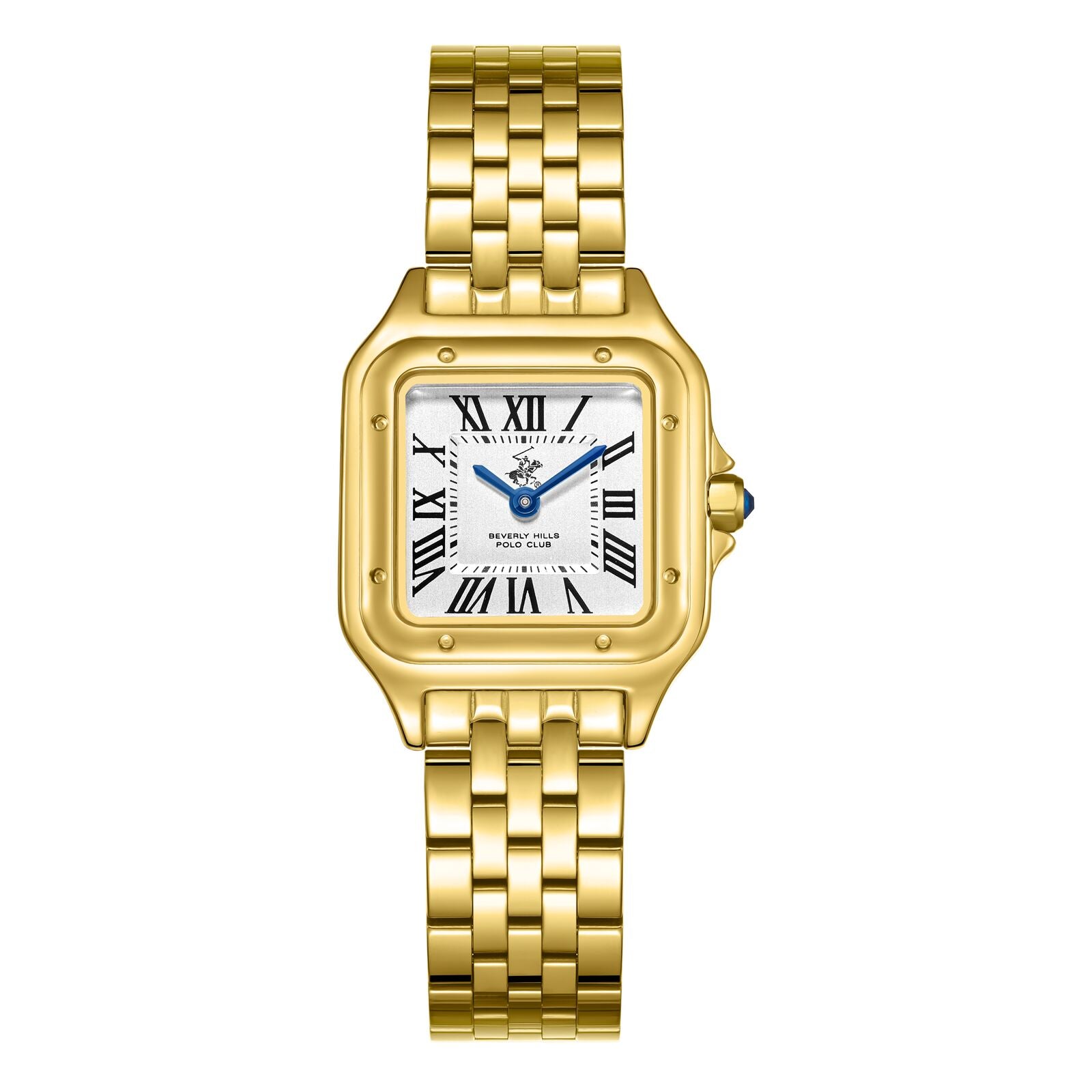 Beverly Hills Polo Club Roman Numeral All Gold Square Watch BP3755C.130 Main image