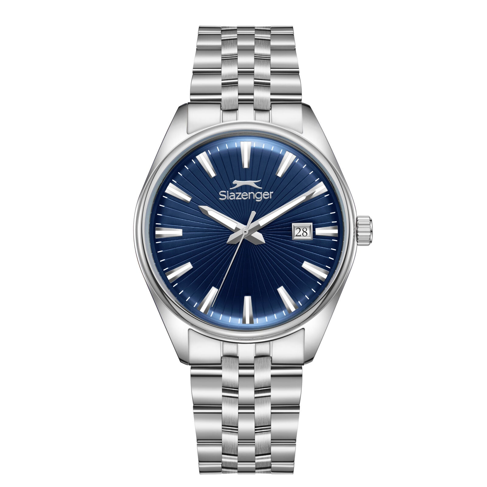 Slazenger Heritage Day Date Window Dark Blue Dial Silver Watch - SL.09.2580.1.390 Main image