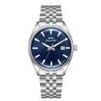 Slazenger Heritage Day Date Window Dark Blue Dial Silver Watch - SL.09.2580.1.390