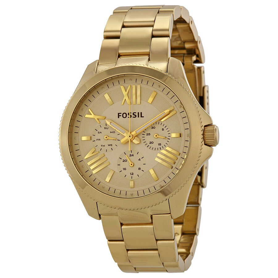 Fossil Cecile Multi-Function Champagne Dial Stainless Steel Women's Watch - AM4510