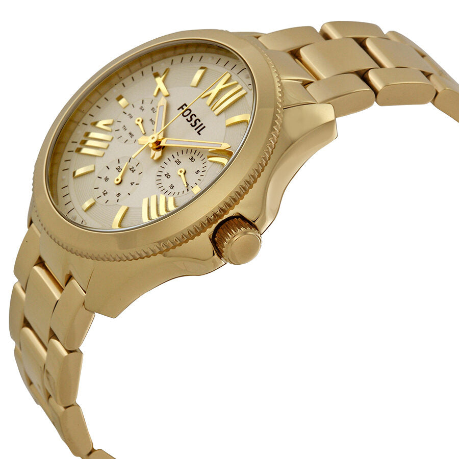 Fossil Cecile Multi-Function Champagne Dial Stainless Steel Women's Watch - AM4510