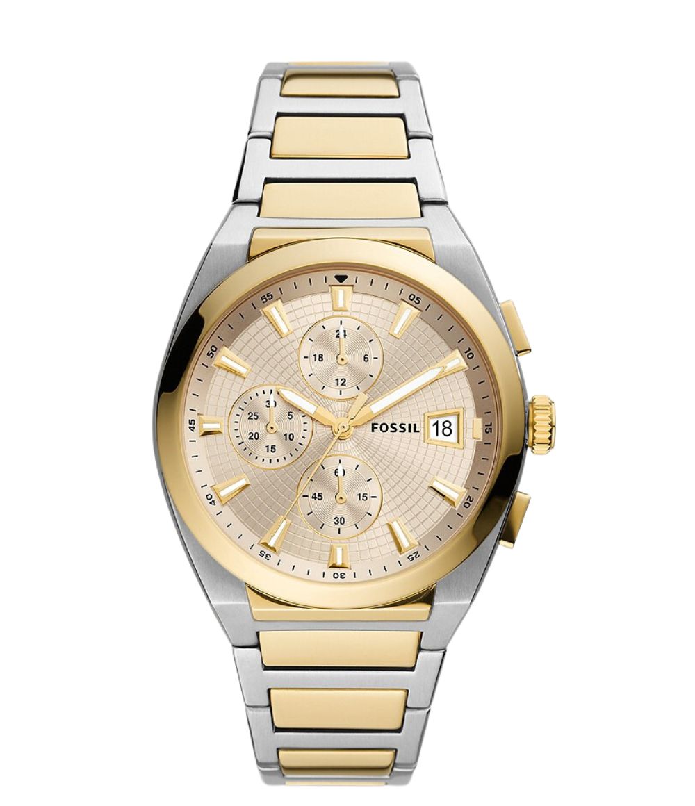 Fossil Everett Chronograph Quartz Cream Dial Men's Watch -FS5796 Main image