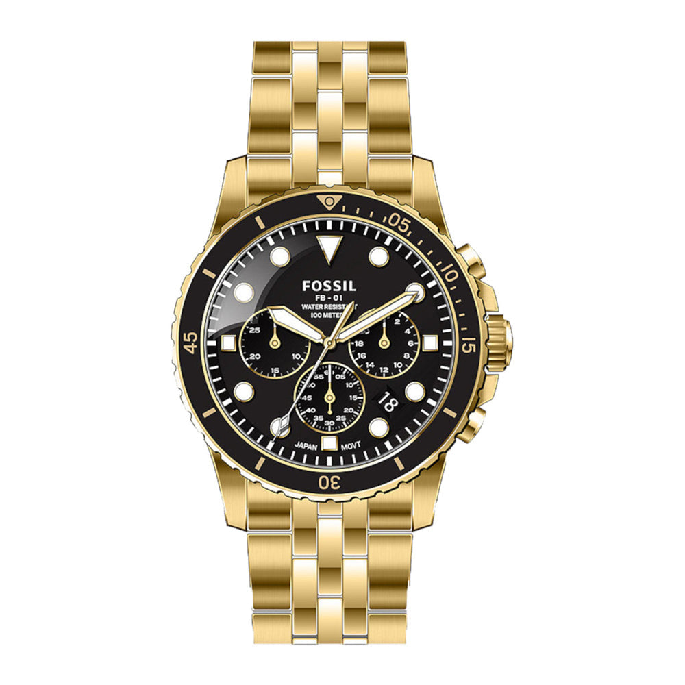 Fossil FB-01 Chronograph Quartz Black Dial Men's Watch - FS5836 Main image
