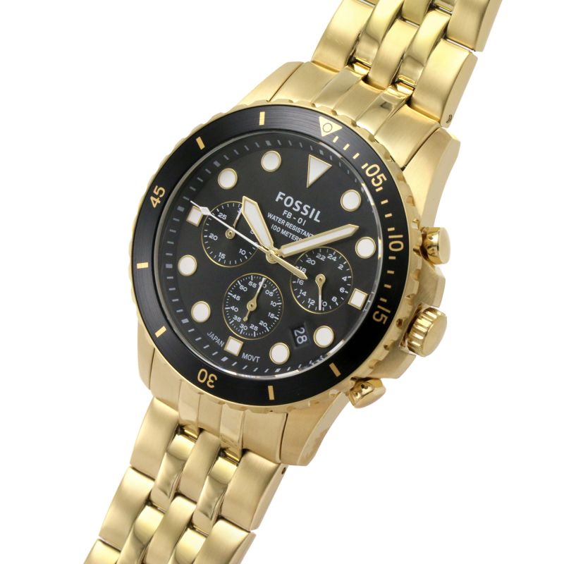 Fossil FB-01 Chronograph Quartz Black Dial Men's Watch - FS5836 Secondary image