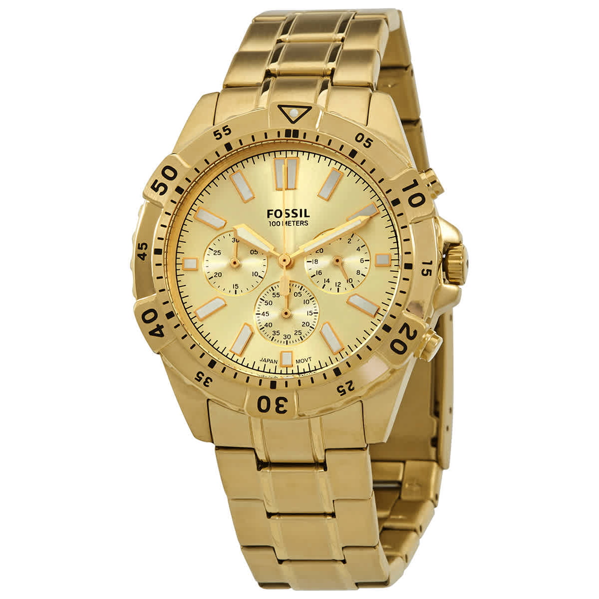 Fossil Garrett Chronograph Quartz Gold Dial Men's Watch - FS5772 Main image