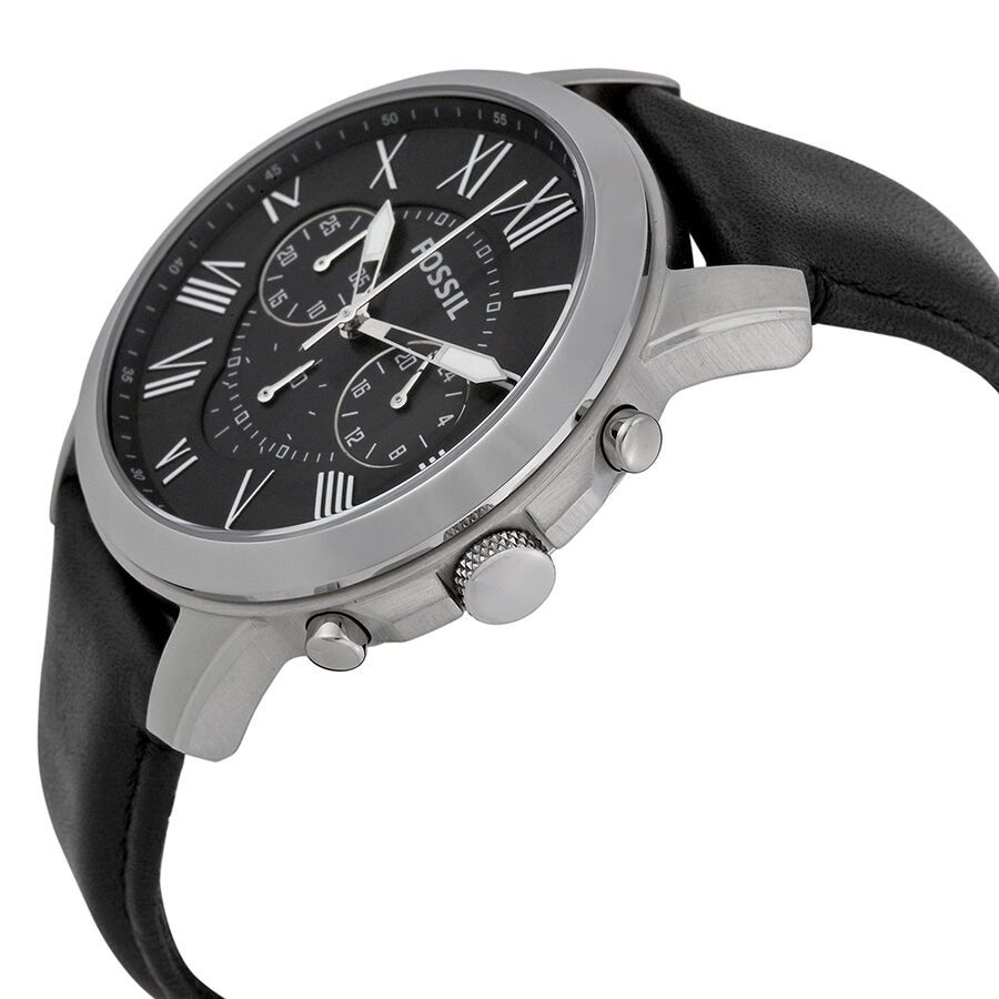 Fossil Grant Black Dial Black Leather Men's Watch FS4812 Secondary image