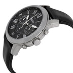 Fossil Grant Black Dial Black Leather Men's Watch FS4812