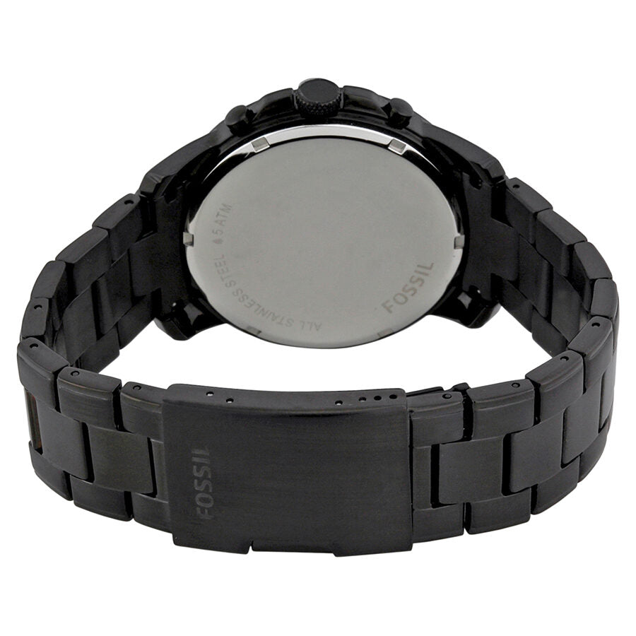 Fossil Grant Chronograph Black Dial Black-plated Men's Watch FS4832