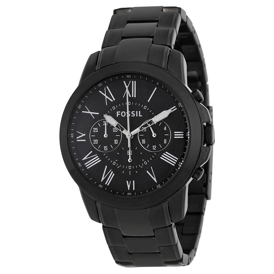 Fossil Grant Chronograph Black Dial Black-plated Men's Watch FS4832 Main image