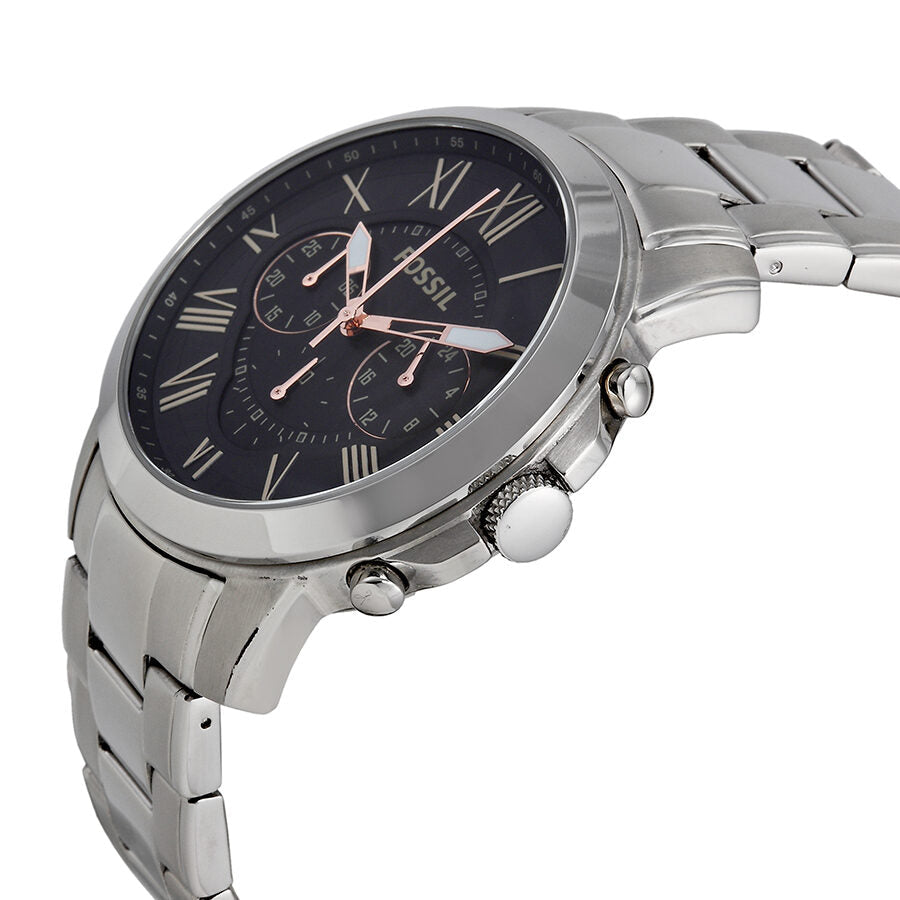 Fossil Grant Chronograph Black Dial Stainless Steel Men's Watch - FS4994 Secondary image