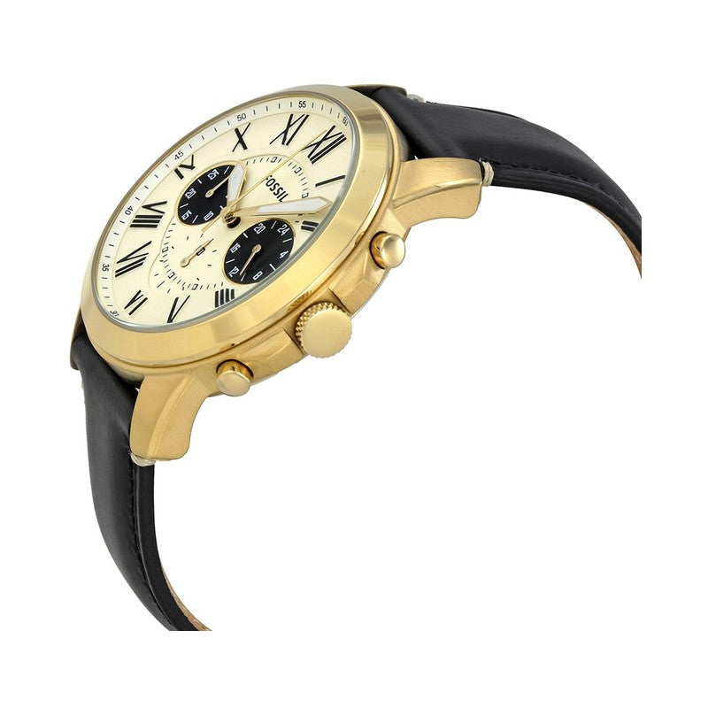 Fossil Grant Chronograaf Herenhorloge met Crème Wijzerplaat - FS5272 Secundaire afbeelding