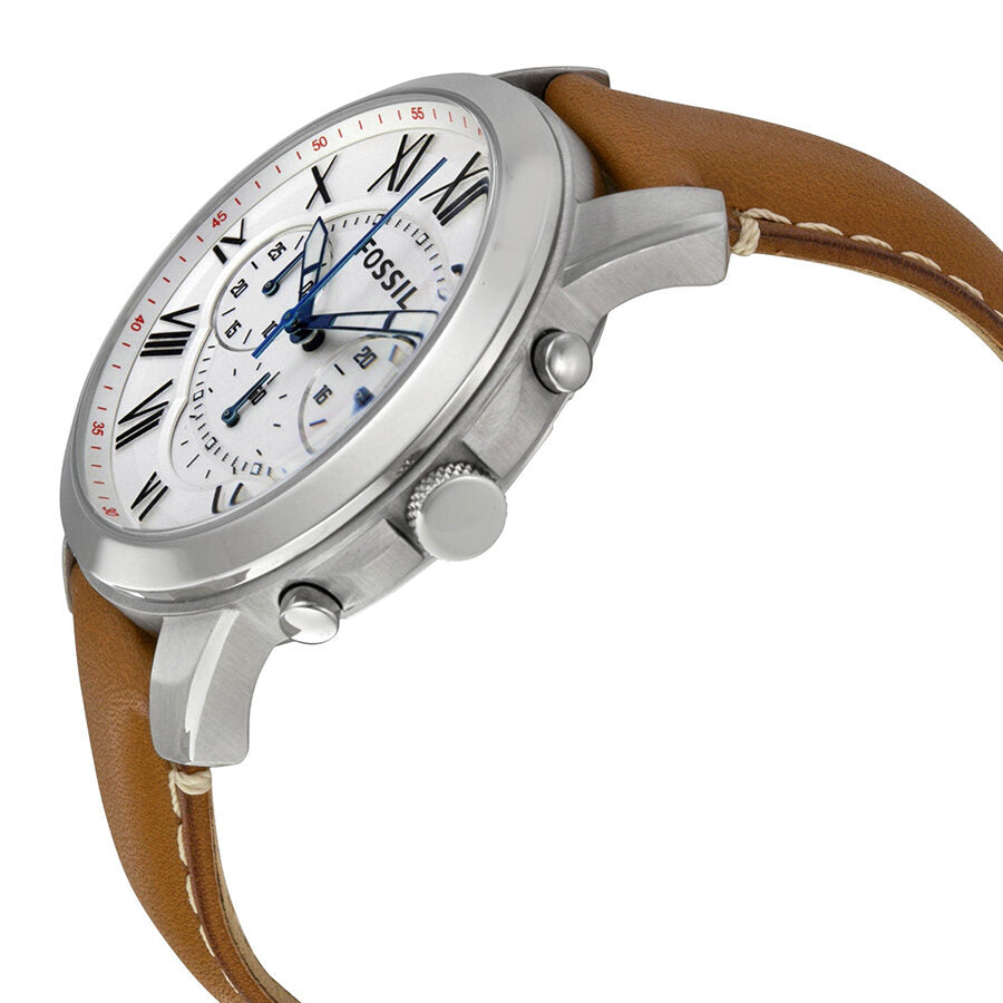 Fossil Grant Chronograph White Dial Tan Leather Men's Watch - FS5060 Secondary image