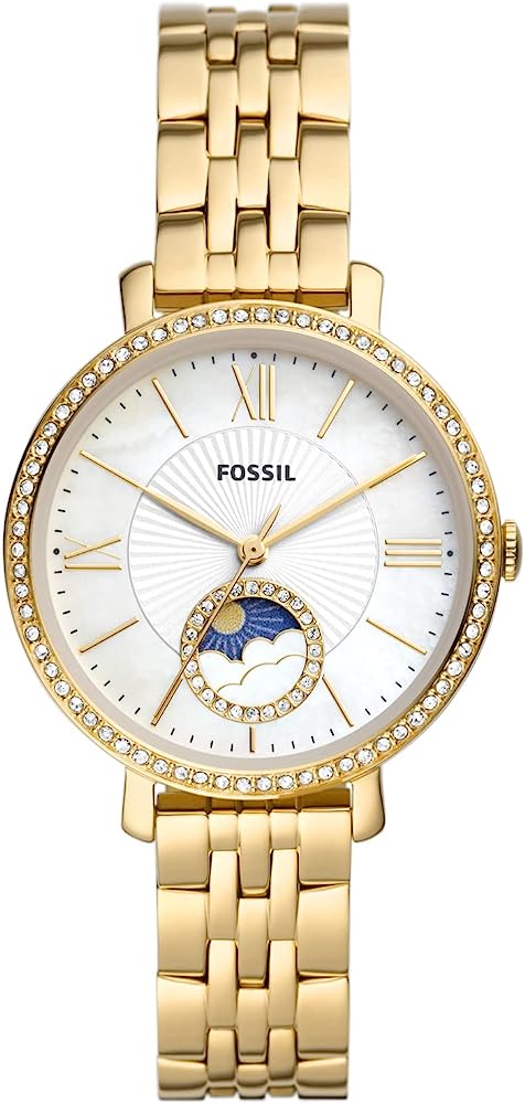 Fossil Jacqueline Sun Moon Gold Stainless Steel Women's Watch - ES5167 Hoofdafbeelding