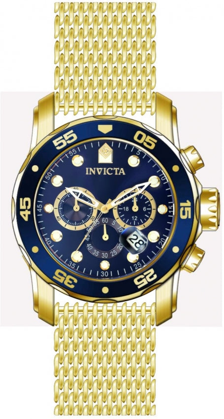 Invicta Pro Diver Chronograph GMT Date Quartz Blue Dial 48MM Men's Watch IN47239