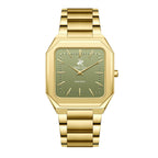 Beverly Hills Polo Club Slim Tech 5 Green Dial Gold Watch BP3864X.170