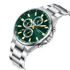 Lee Cooper Jules Multifunction Green Dial Silver Watch - LC08219.370