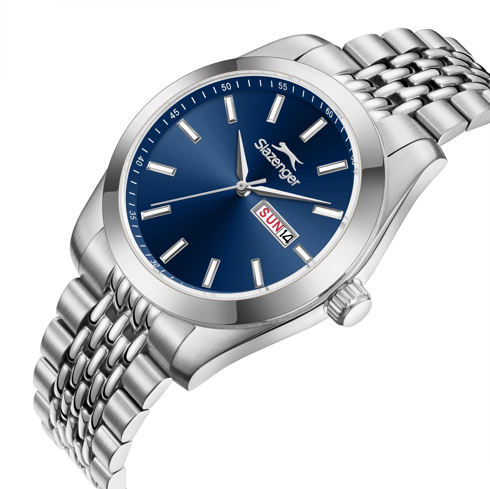 Slazenger Classic Day Date Window Blue Dial Silver Watch - SL.9.2579.1.390 Secondary image
