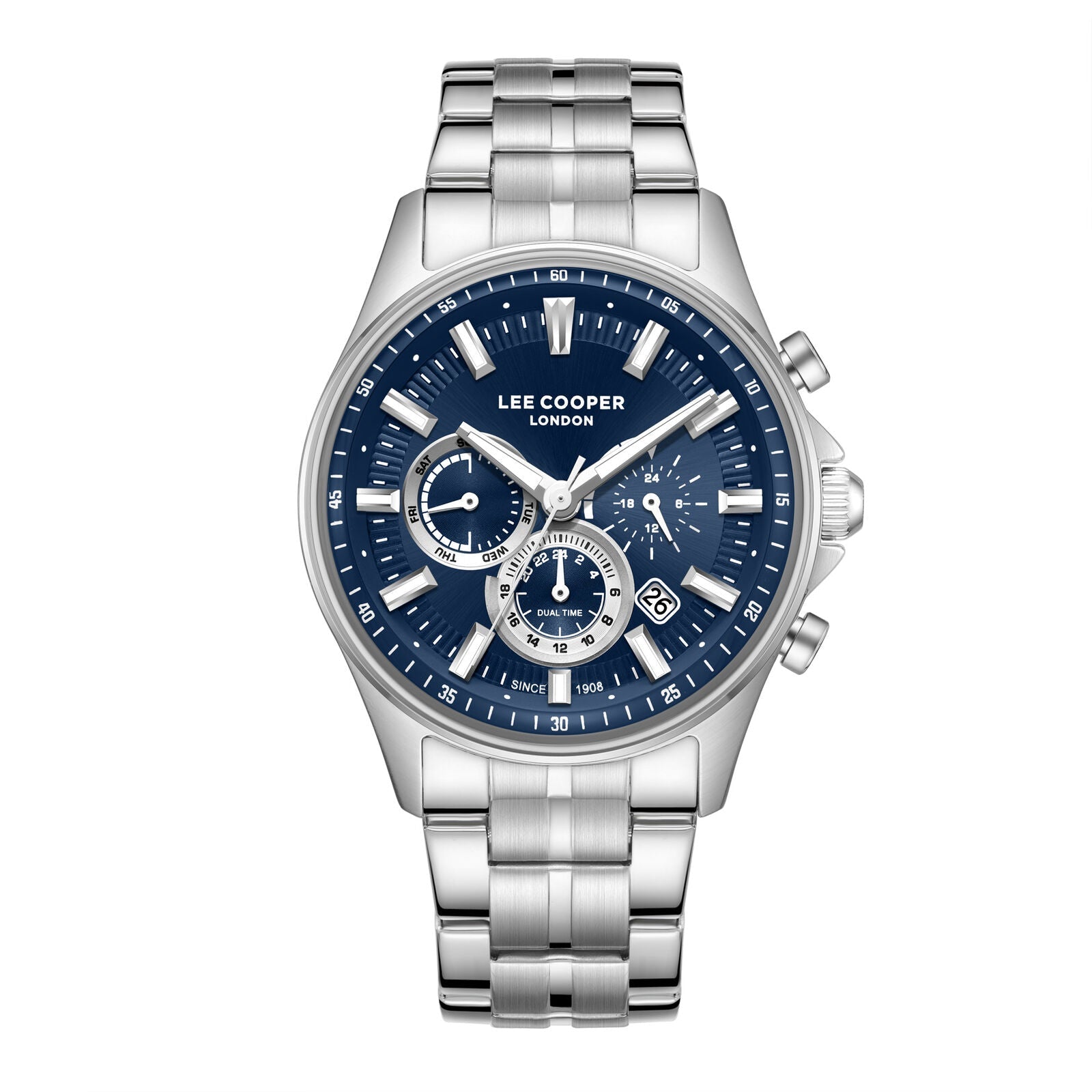 Lee Cooper Multifunction Blue Dial Silver Men's Watch - LC08213.390 Main image