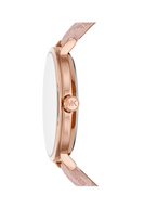 Michael Kors Addyson White Dial Ballet Pink PVC Strap Women's Watch - MK2947