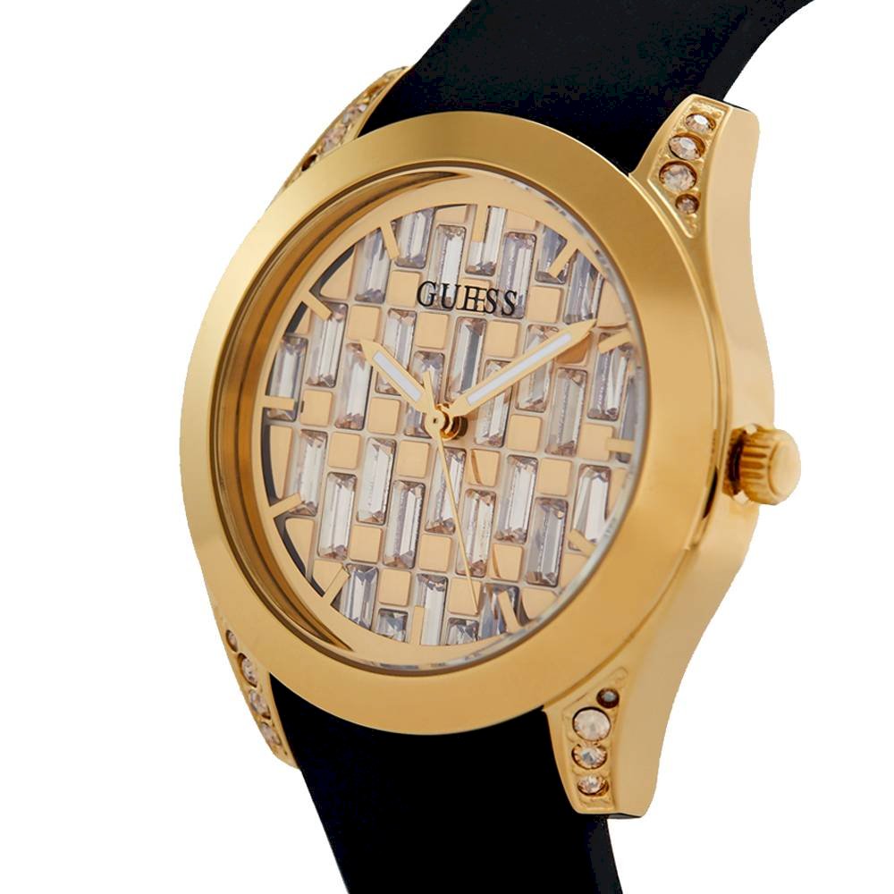 Guess Clarity Gold Tone Case Silicone Women's Watch GW0109L1 Secundaire afbeelding