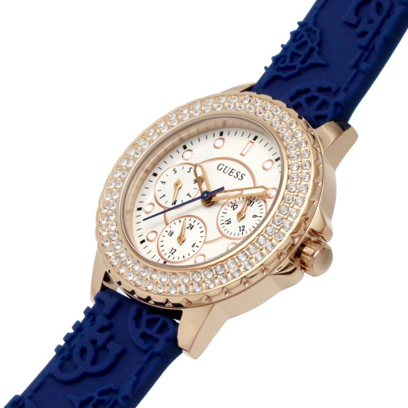 Guess Crown Jewel Blue Silicone Strap Women's Watch GW0411L2 Secondary image