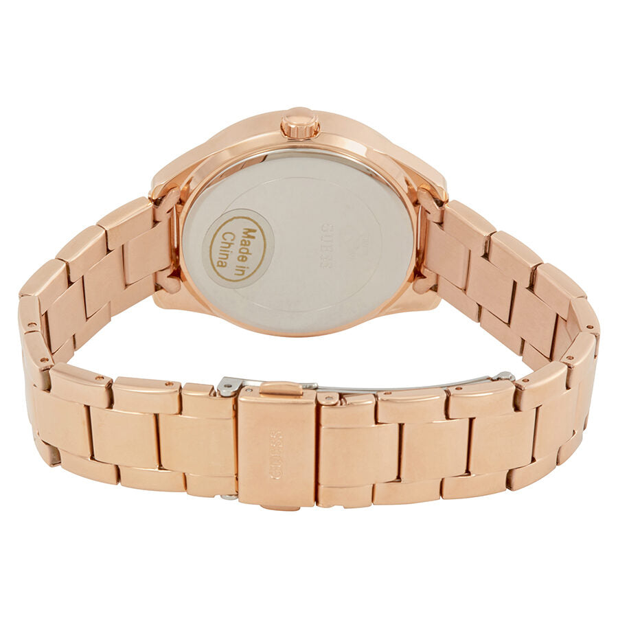 Guess Glitter Girl Rose and Silver Glitter Dial Ladies Watch W0987L3