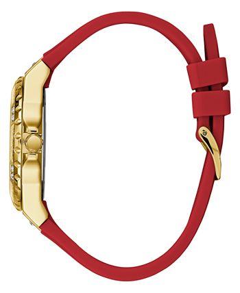 Guess Gold Tone Case Red Silicone Women's Watch GW0431L1 Secundaire afbeelding