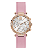Guess Solstice Rose Gold Silicone Women's Watch GW0113L4
