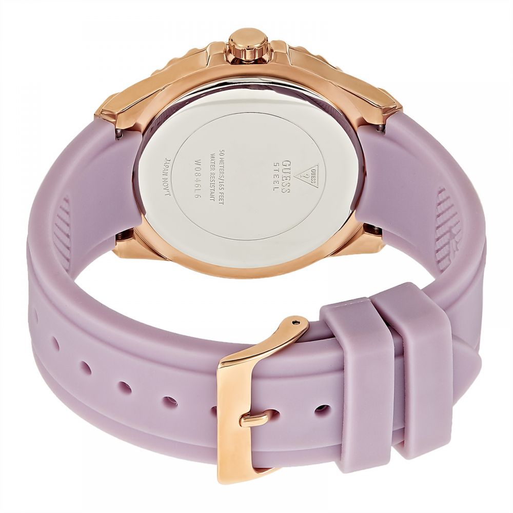 Guess Starlight Purple dameshorloge met siliconen bandje W0846L6 Secundaire afbeelding