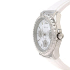 Guess Starlight White Rubber Strap Crystal Dial Women's Watch W0846L8