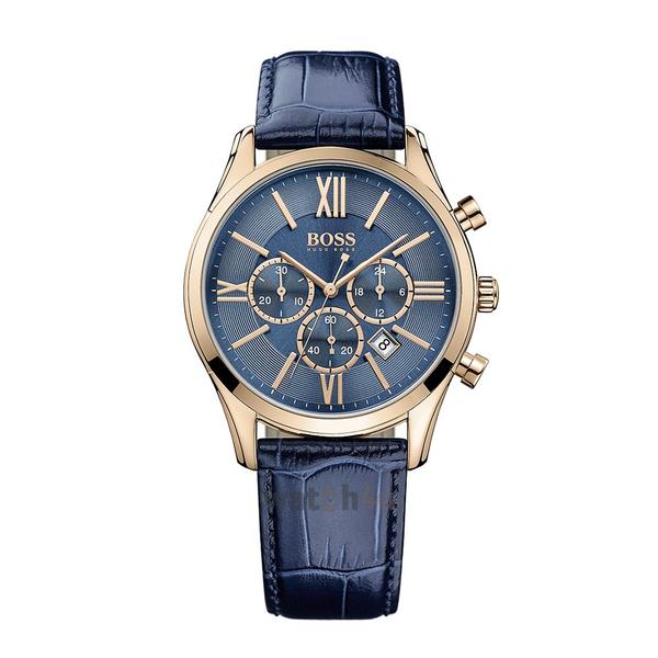 Hugo Boss Ambassador Chronograph Blue Dial Men's Watch 1513320 (Third Party Strap) Hoofdafbeelding