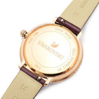 Swarovski Crystal Frost Red Dial Red Leather Strap Women's Watch 5484064