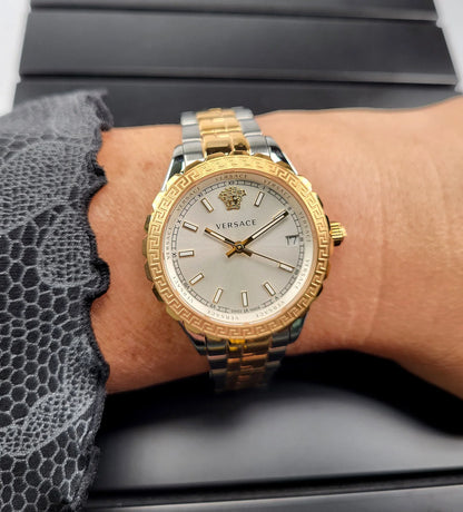 Versace Hellenyium 35mm Silver Dial Stainless Steel Women's Watch V12030015