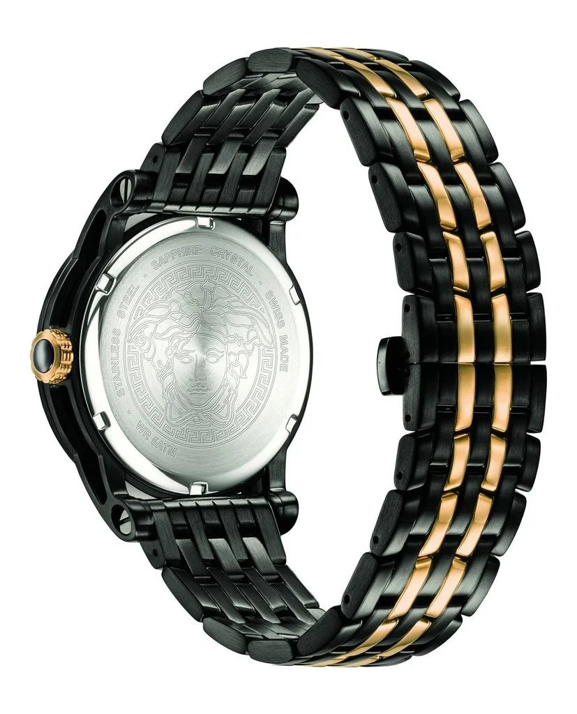 Versace 45mm Black Dial Black-Tone Men's Watch VERD01119