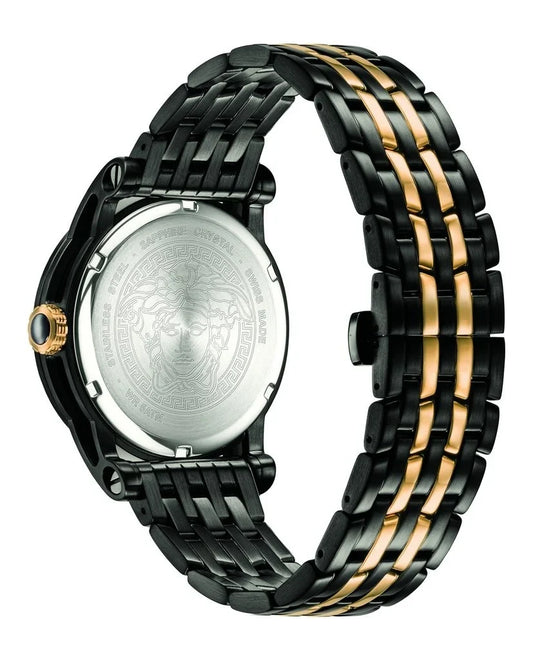 Versace 45mm Black Dial Black-Tone Men's Watch VERD01119