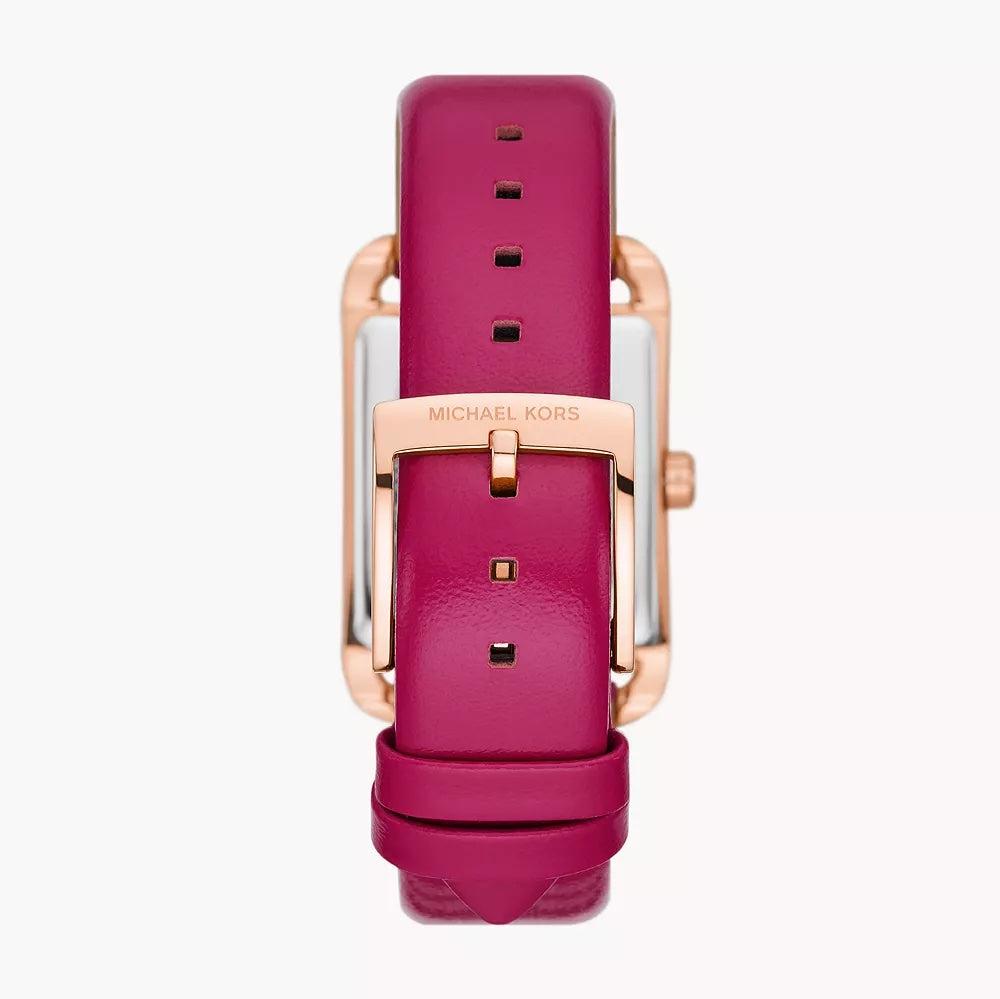 Michael Kors Monroe Three-Hand Pink Leather Strap Women's Watch - MKO1029 Secundaire afbeelding