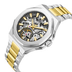 Lee Cooper Automatic Black Semi-Skeleton Dial Two Tone Watch - LC08368.230